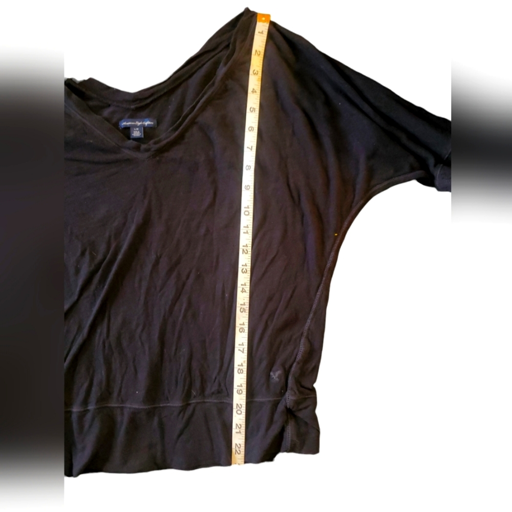 American Eagle Outfitters Mid Sleeve Black Shirt